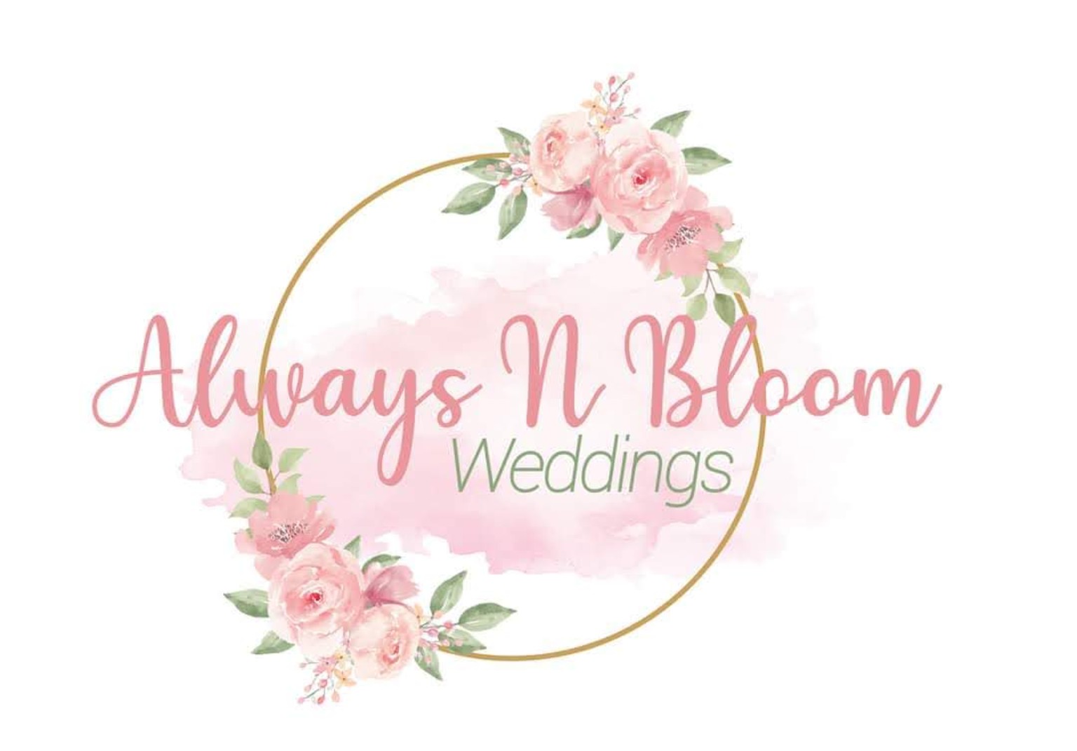 Always N Bloom Weddings floral logo